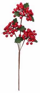 Gałązka ozdobna z głogiem 57cm ASC26378