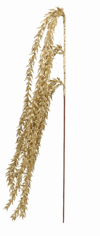 Gałązka ozdobna złota z brokatem 110cm ASC26382