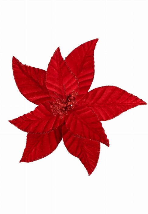 Gwiazda betlejemska czerwona welurowa śr. 25cm ASC240024-547