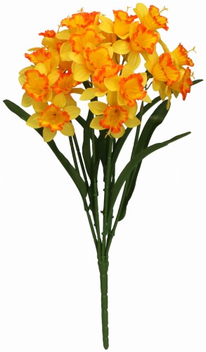 Żonkil bukiet kwiat sztuczny 42 cm- ciemno żółty ASC27627