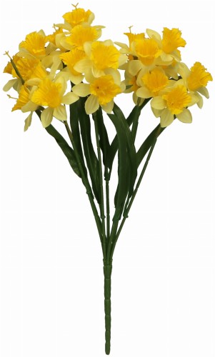 Żonkil bukiet kwiat sztuczny 42 cm- żółty ASC27627