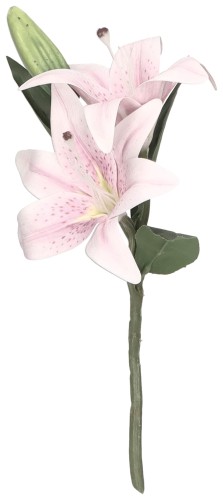 Lilia gałązka kwiat sztuczny wys. 30cm AST50392-mix 6 kolorów, jasno różowy