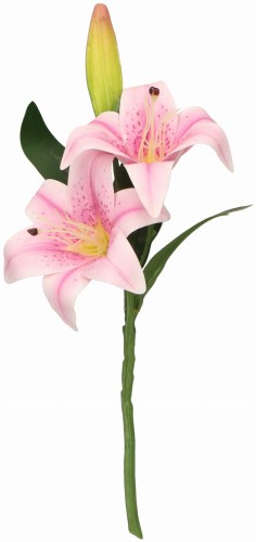 Lilia gałązka kwiat sztuczny wys. 30cm AST50392-mix 6 kolorów, różowy