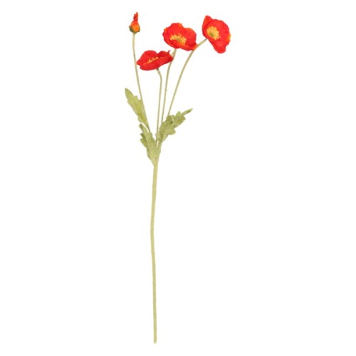 Mak gałązka sztuczna wys. 63 cm AST50596- mix 5 kolorów, jasno czerwony