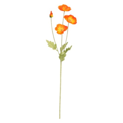 Mak gałązka sztuczna wys. 63 cm AST50596- mix 5 kolorów, pomarańczowy
