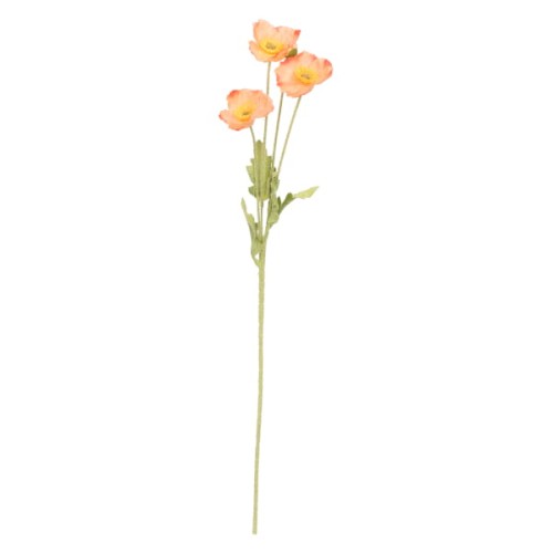Mak gałązka sztuczna wys. 63 cm AST50596- mix 5 kolorów, brzoskwiniowy