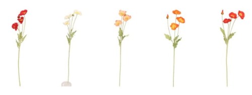 Mak gałązka sztuczna wys. 63 cm AST50596- mix 5 kolorów