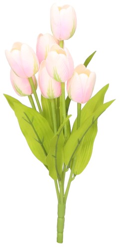 Tulipan bukiet sztuczny wys. 36 cm AST50511- mix 6 kolorów, jasno różowy