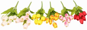 Tulipan bukiet sztuczny wys. 36 cm AST50511- mix 6 kolorów