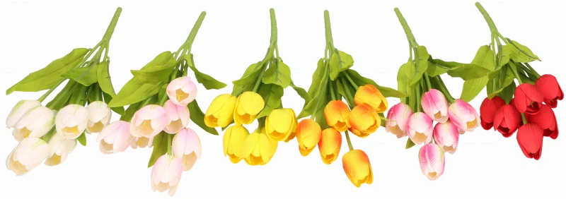 Tulipan bukiet sztuczny wys. 36 cm AST50511- mix 6 kolorów