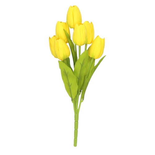 Tulipan bukiet sztuczny wys. 36 cm AST50511- mix 6 kolorów, żółty