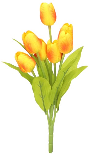 Tulipan bukiet sztuczny wys. 36 cm AST50511- mix 6 kolorów, żółto pomarańczowy