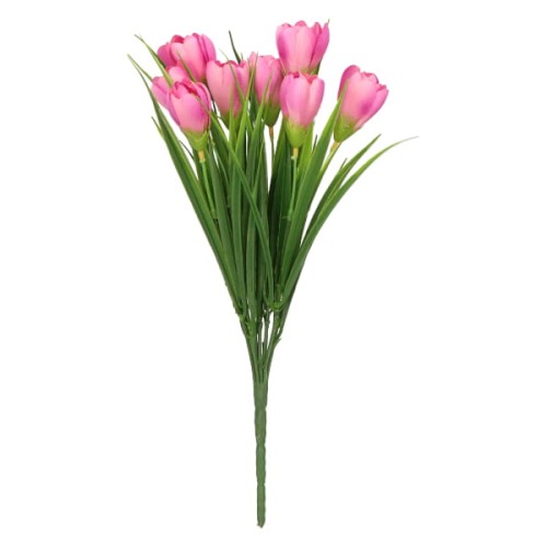 Krokus bukiet sztuczny wys. 35 cm ASC24050- mix 4 kolorów, różowy