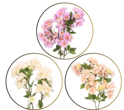 Jabłoń gałązka sztuczna wys. 59 cm ASC27783- mix 3 kolorów