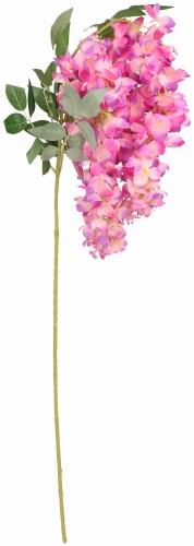 Różowa sztuczna gałązka Wisterii wys. 105 cm
