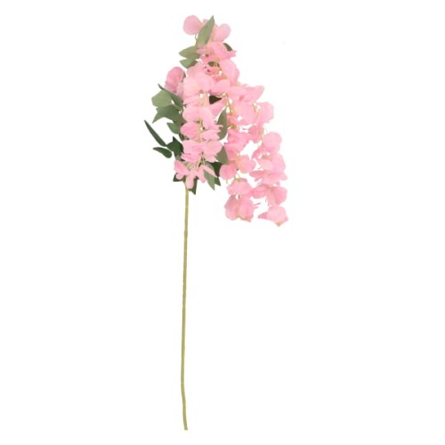 Jasno różowa sztuczna gałązka Wisterii wys. 105 cm