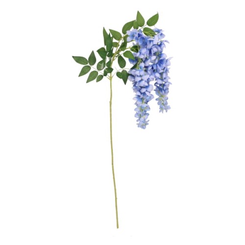 Niebieska sztuczna gałązka Wisterii wys. 105 cm