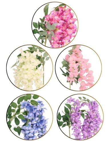 Mix sztucznych gałązek Wisterii wys. 105 cm