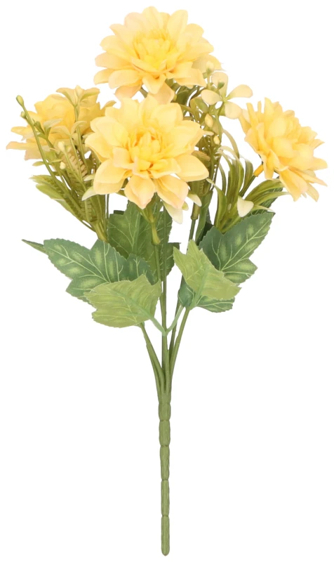 Dalia bukiet sztuczny żółty wys. 30 cm