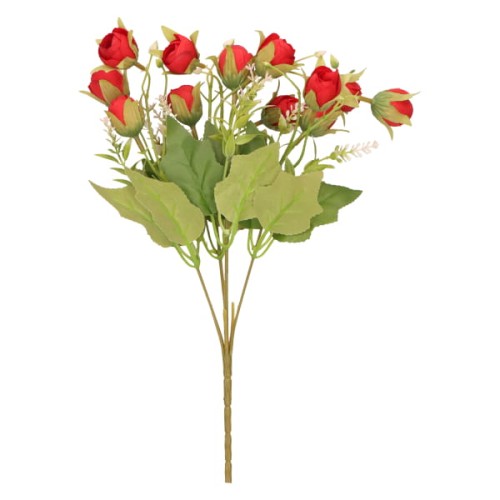 Róża bukiet sztuczny wys. 33 cm, czerwony
