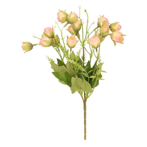 Róża bukiet sztuczny wys. 33 cm, brzoskwiniowy