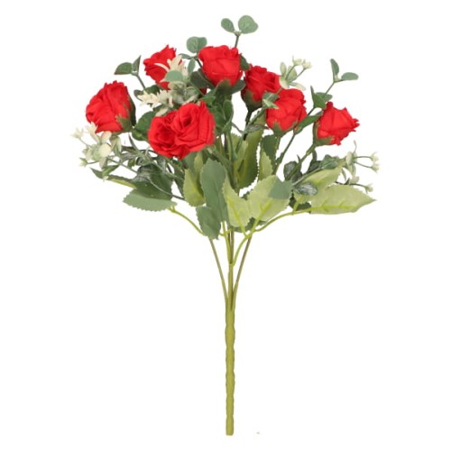 Róża bukiet sztuczny wys. 30 cm, czerwony