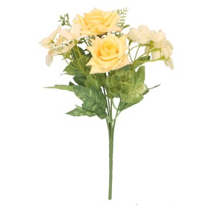 Bukiet sztuczny Róża wys. 30 cm, żółty
