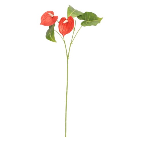 Anturium gałązka sztuczna wys. 60 cm, czerwony