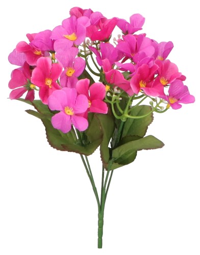 Fiołek bukiet sztuczny wys. 30 cm, różowy