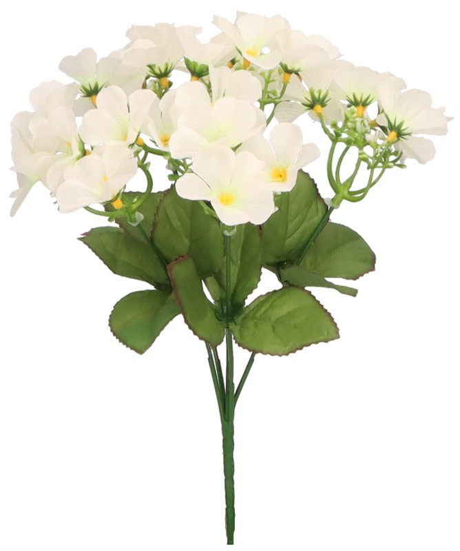 Fiołek bukiet sztuczny wys. 30 cm, biały