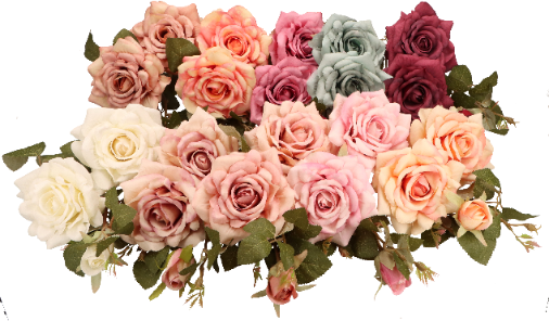 Kwiat sztuczny róża 80cm ASC28324-MIX – zdjęcie 2