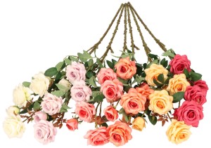 Kwiat sztuczny róża 69cm ASC25037 – zdjęcie 2