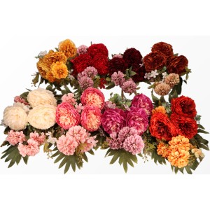 Piwonia bukiet typu 'leżak' 50cm ASC27267-mix 6 kolorów – zdjęcie 2