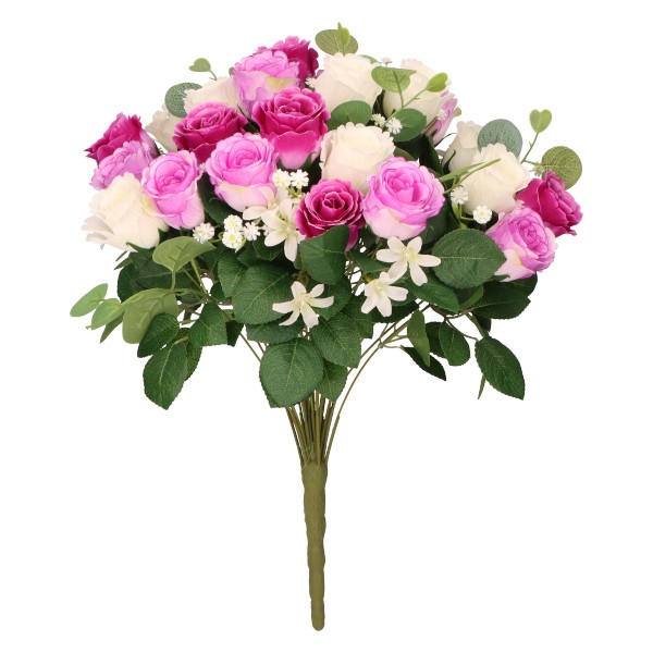 Bukiet sztucznych kwiatów róża 50cm ASC27201-mix 6 kolorów
