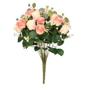 Bukiet sztucznych kwiatów róża 50cm ASC27201-mix 6 kolorów