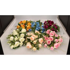 Róża bukiet 53 cm mix 3 kolorów ASC28387-MIX
