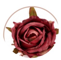 Róża wyrobowa 6 cm ciemnoczerwona ASC28203-6