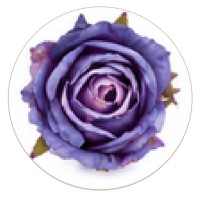 Róża wyrobowa 6 cm fioletowa ASC28203-11