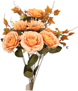 Kwiat bukiet 51 cm 5 róż 2 gerbery ASC25367-MIX