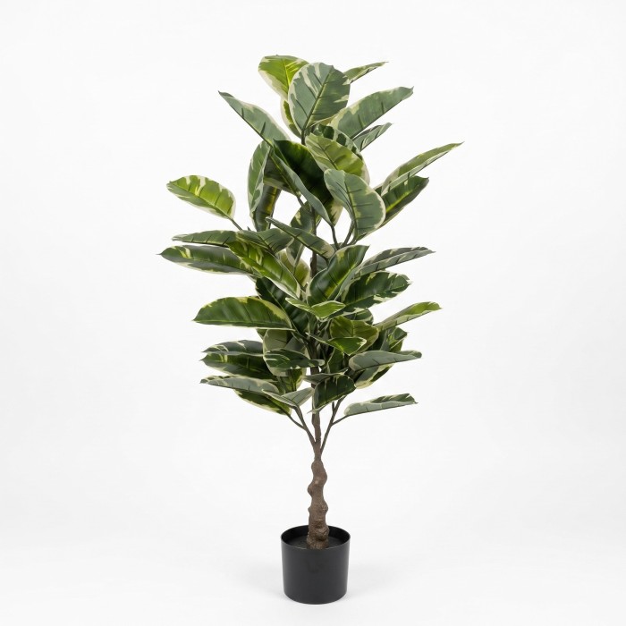 Fikus Elastica sztuczny w doniczce 130 cm zielony ASC28897