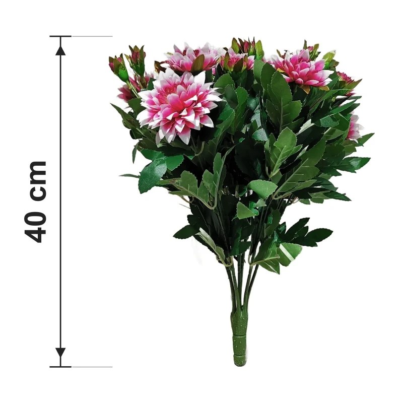 Chryzantema bukiet 40 cm biało-fioletowy ASC27200-2-SI