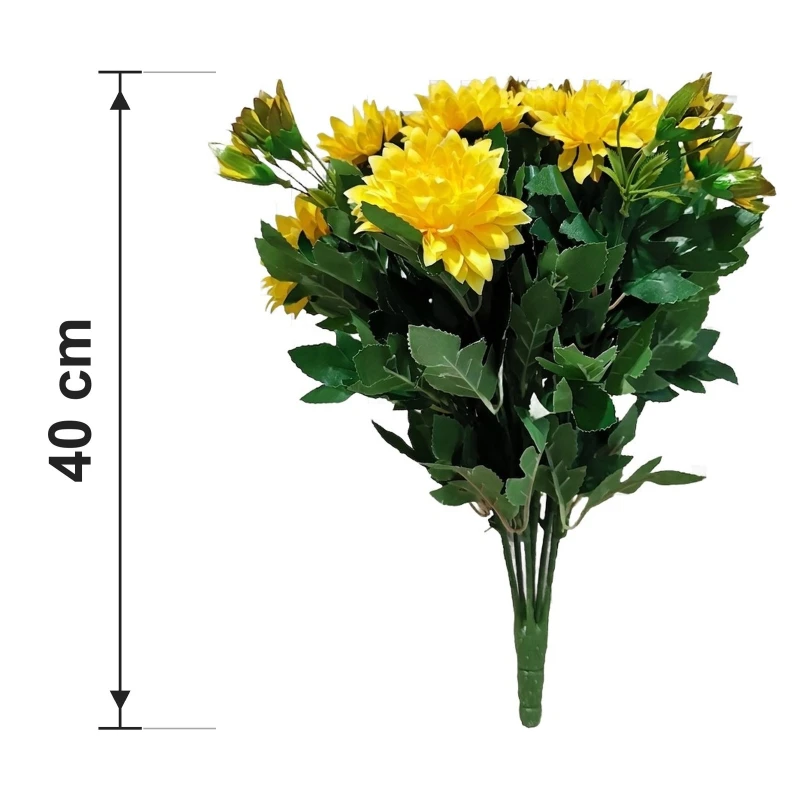 Chryzantema bukiet 40 cm żółty ASC27200-6-SI