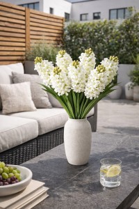 Hiacynt kwiat sztuczny 57 cm kremowy ASC27815-1-SI