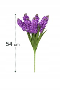 Hiacynt kwiat sztuczny 57 cm ciemny fiolet ASC27815-4-SI