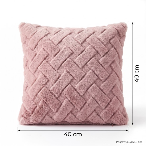 Poszewka na poduszkę 40x40 cm różowa AST232353-3-SI