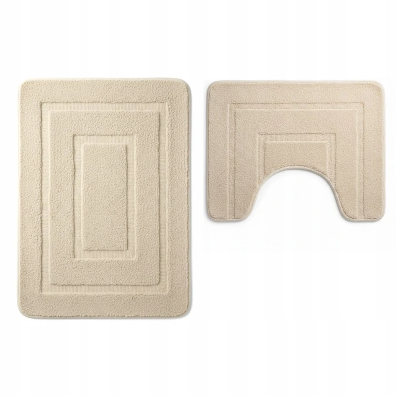 Komplet dywaników łazienkowych 50x80 + 50x40 cm beżowy AST232432-1-SI
