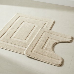 Komplet dywaników łazienkowych 50x80 + 50x40 cm beżowy AST232432-1-SI