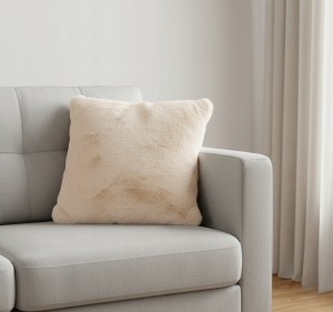 Poszewka futerkowa 45x45 cm kremowa AST232651-1