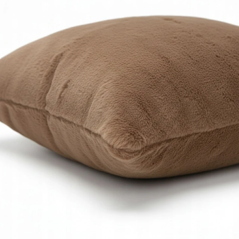 Poszewka futerkowa 45x45 cm brązowa AST232651-11