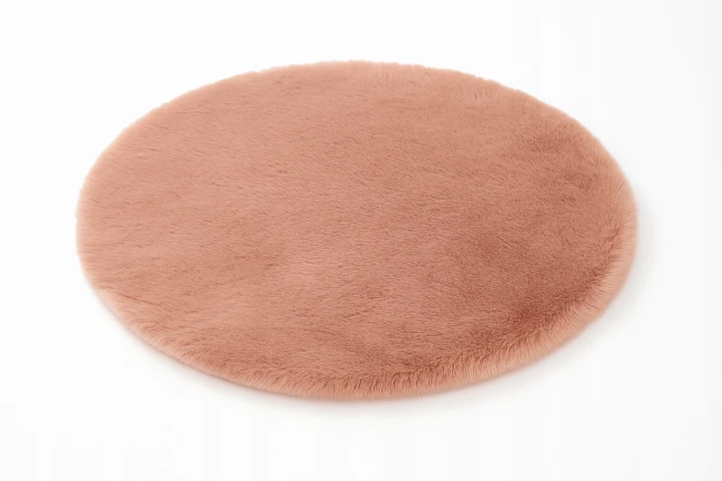 Dywanik okrągły śr. 100 cm pudrowy róż AST232736-4